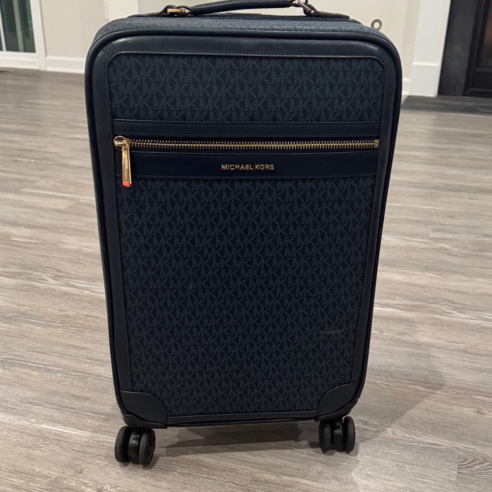 Michael Kors Navy Blue Rolling Suitcase Trolley